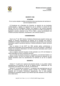 Ministerio de Comercio, Industria y Turismo DECRETO 1056 07/04