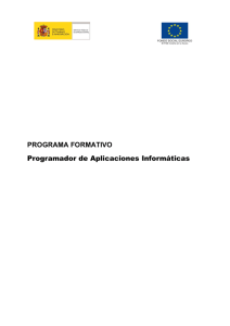 PROGRAMA FORMATIVO Programador de Aplicaciones Informáticas