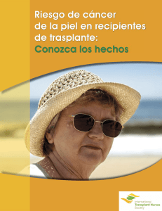 Riesgo de cáncer de la piel en recipientes de trasplante