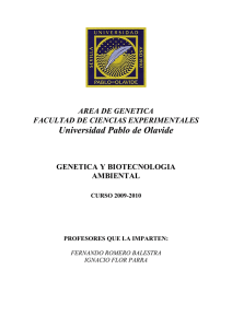 Genética y Biotecnología Ambiental