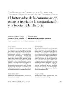 El historiador de la comunicación, entre la teoría
