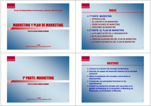 MARKETING Y PLAN DE MARKETING 1ª PARTE: MARKETING 1