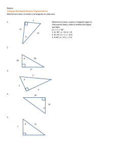 Repaso Triangulo Rectángulo Razones Trigonométricas Determina