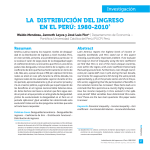La distribución del ingreso en el Perú