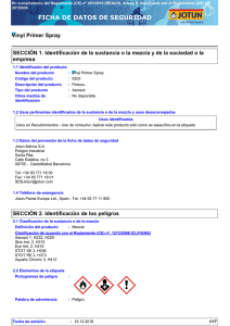 Vinyl Primer Spray - Ficha de seguridad