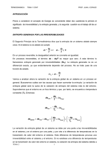 ENTROPÍA GENERADA POR LAS IRREVERSIBILIDADES