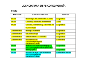 licenciatura en psicopedagog&iacute;a