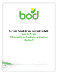 Servicio IVR opción 9 información de Productos y Servicios