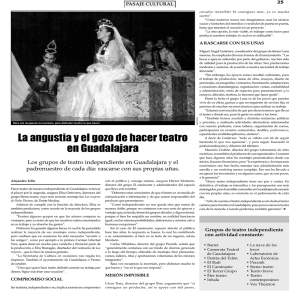 La angustia y el gozo de hacer teatro en Guadalajara