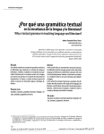 ¿Por qué una gramática textual - Revistas Universidad Distrital
