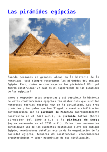 Las pirámides egípcias