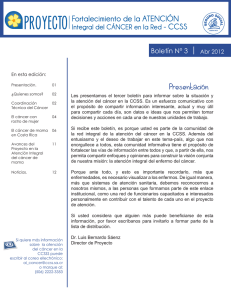 Boletín 3 Cáncer de mama, su impacto en la salud