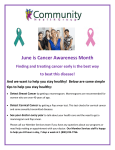 June is Cancer Awareness Month