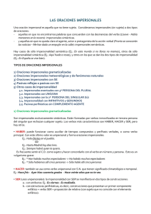 oraciones impersonales