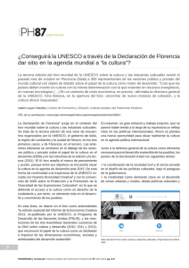 ¿Conseguirá la UNESCO a través de la Declaración de Florencia