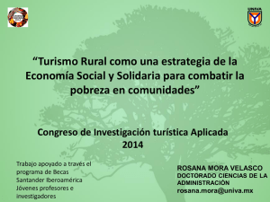 “Turismo Rural como una estrategia de la Economía Social y