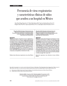 Frecuencia de virus respiratorios y características clínicas de niños