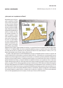 DATOS Y NOVEDADES &iquest;Qu&eacute; pas&oacute; con la epidemia de &Eacute;bola?