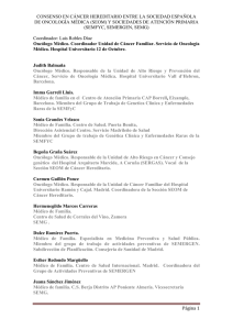Consenso en Cáncer Hereditario