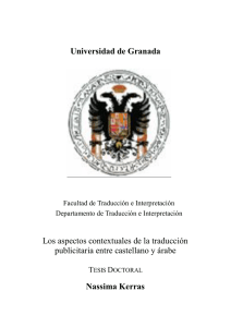 Universidad de Granada Los aspectos contextuales de la traducción