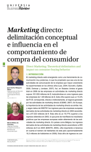 Marketing directo: delimitación conceptual e influencia en el