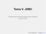 Tema V. JDBC