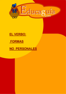 Formas no personales del verbo