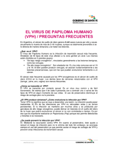 EL VIRUS DE PAPILOMA HUMANO (VPH) / PREGUNTAS