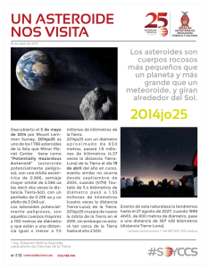 un asteroide nos visita - Centro de Ciencias de Sinaloa