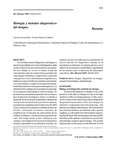 Biología y métodos diagnósticos del dengue.
