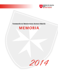 Fundación de Beneficencia Auxilio Maltés Memoria 2014