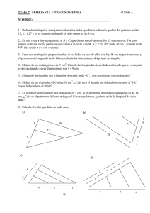 TEMA 7: SEMEJANZA Y TRIGONOMETRÍA 4º ESO A NOMBRE: 1