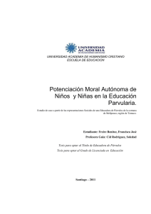 Potenciación Moral Autónoma de Niños y Niñas en la Educación