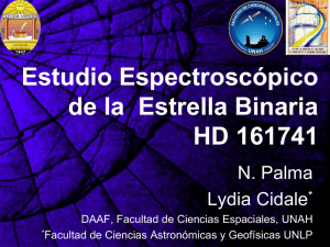Estudio Espectroscópico de la Estrella Binaria HD