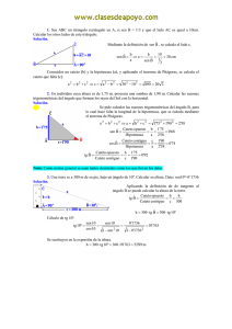 1. Sea ABC un triángulo rectángulo en A, si sen - Wikimates