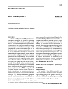 Virus de la hepatitis E. - Revista Biomédica