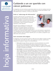 Cuidando a un ser querido con cáncer pulmonar