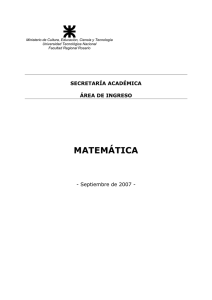matemática - UTN Rosario - Universidad Tecnológica Nacional