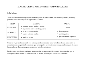 EL VERBO GRIEGO PARA DUMMIES: VERBOS