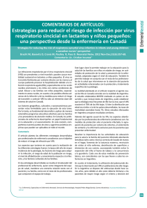 Estrategias para reducir el riesgo de infección por virus respiratorio