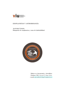 Búsqueda de exoplanetas y zona de habitabilidad