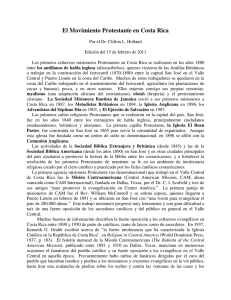 El Movimiento Protestante en Costa Rica