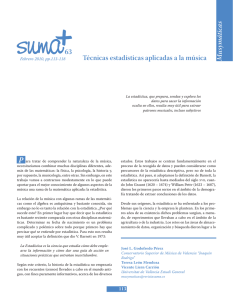 Técnicas estadísticas aplicadas a la música