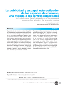 La publicidad y su papel estereotipador de los espacios de