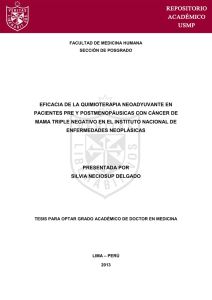 eficacia de la quimioterapia neoadyuvante en pacientes pre y