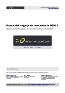 Manual del lenguaje de marcación de HTML5
