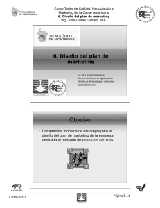 6. Diseño del plan de marketing