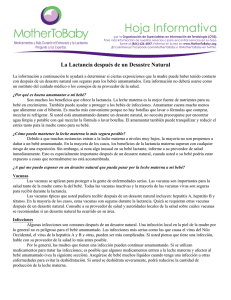 La Lactancia después de un Desastre Natural | MotherToBaby