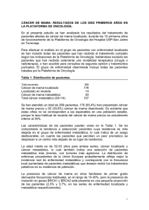 CÁNCER DE MAMA - Plataforma de Oncología