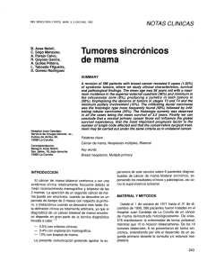 Tumores sincrónicos de mama